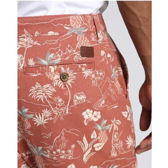 NEW Jachs New York Printed Stretch Chino Short 9" Inseam Tropical Print Size 32 - Picture 2 of 3